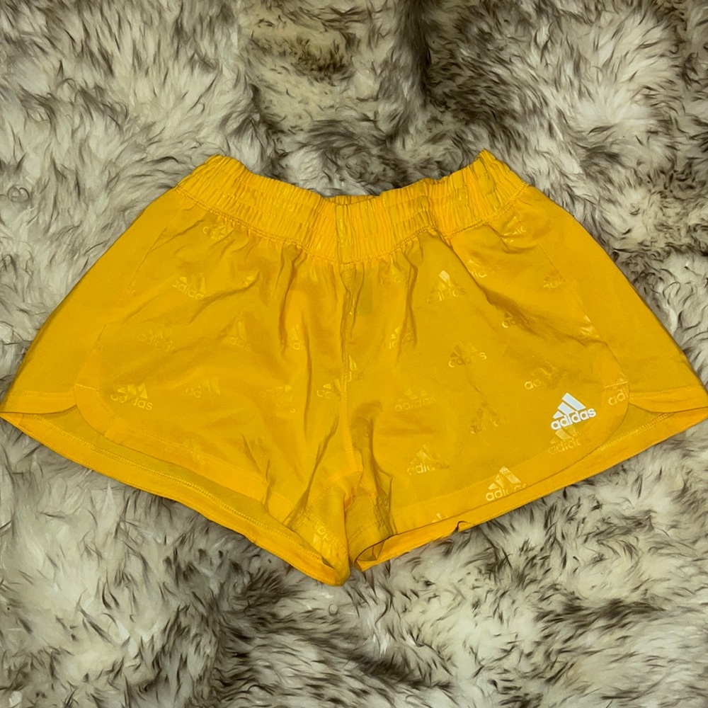Yellow Adidas shorts